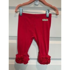 2.Sew Sassy Kids Red Ruffle Hem Boutique Leggings Item 247 Size 18M